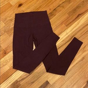 Lululemon Burgundy Legging Size 6